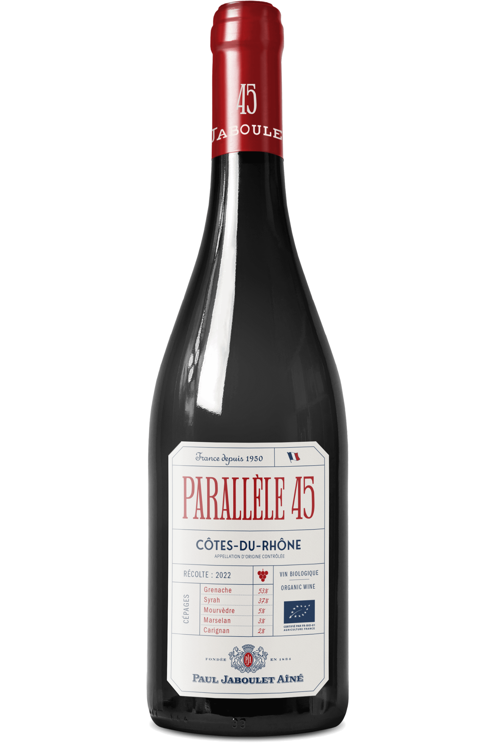 Domaines Paul Jaboulet Aîné - Parallèle 45 rouge 2024 - Côtes-du-Rhône